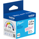 Brother Btag Label Tape for P-Touch PT-N10, PT-N20 & PT-N25BT (Red on Clear, 0.5" x 13.1')