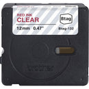 Brother Btag Label Tape for P-Touch PT-N10, PT-N20 & PT-N25BT (Red on Clear, 0.5" x 13.1')