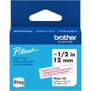 Brother Btag Label Tape for P-Touch PT-N10, PT-N20 & PT-N25BT (Red on Clear, 0.5" x 13.1')
