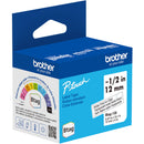 Brother Btag Label Tape for P-Touch PT-N10, PT-N20 & PT-N25BT (White on Clear, 0.5" x 13.1')