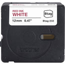Brother Btag Label Tape for P-Touch PT-N10, PT-N20 & PT-N25BT (Red on White, 0.5" x 13.1')