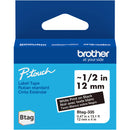 Brother Btag Label Tape for P-Touch PT-N10, PT-N20 & PT-N25BT (White on Black, 0.5" x 13.1')