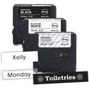 Brother Btag Label Tape for P-Touch PT-N10, PT-N20 & PT-N25BT (Set of 3, White/Clear, Black/White, White/Black, 0.5" x 13.1')