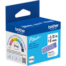 Brother Btag Label Tape for P-Touch PT-N10, PT-N20 & PT-N25BT (White on Purple, 0.5" x 13.1')