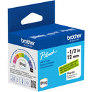 Brother Btag Label Tape for P-Touch PT-N10, PT-N20 & PT-N25BT (Black on Light Green, 0.5" x 13.1')
