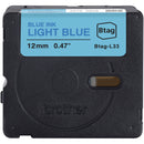 Brother Btag Label Tape for P-Touch PT-N10, PT-N20 & PT-N25BT (Blue on Light Blue, 0.5" x 13.1')