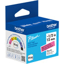 Brother Btag Label Tape for P-Touch PT-N10, PT-N20 & PT-N25BT (Black on Pink, 0.5" x 13.1')