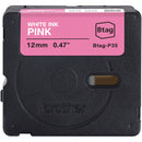 Brother Btag Label Tape for P-Touch PT-N10, PT-N20 & PT-N25BT (White on Pink, 0.5" x 13.1')
