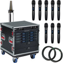 Airwave Technologies AT-SYS-8-HH 8-Person Digital Wireless Handheld Microphone System (A: 470 to 489 MHz / B: 514 to 542 MHz)