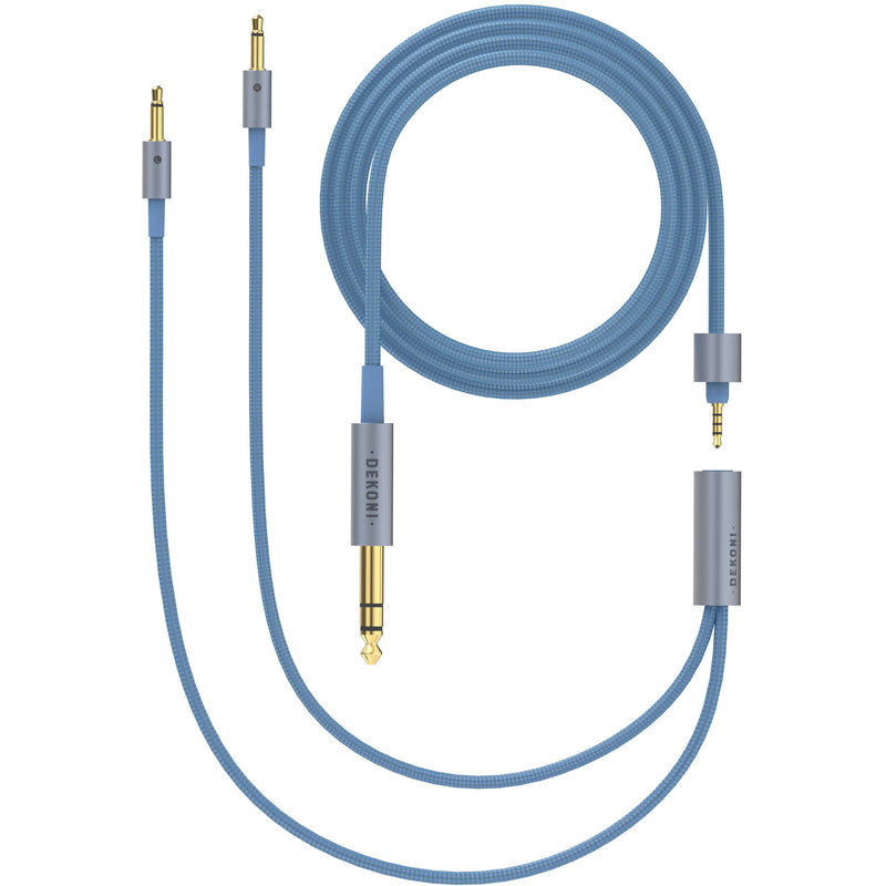 Dekoni Audio Ensemble 1/4" - 52" Nylon Wrapped Cable with 3.5mm Headphone Connector