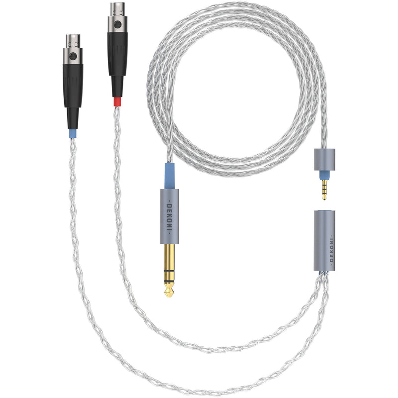 Dekoni Audio Ensemble 1/4" Braided Cable with 4-Pin Mini XLR Headphone Connectors (52")