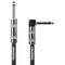 Gator Backline Series 1/4" Straight to 1/4" Right-Angle Braided Instrument Cable (Black/Red, 20')