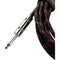 Gator Backline Series 1/4" Straight to 1/4" Right-Angle Braided Instrument Cable (Black/Red, 20')