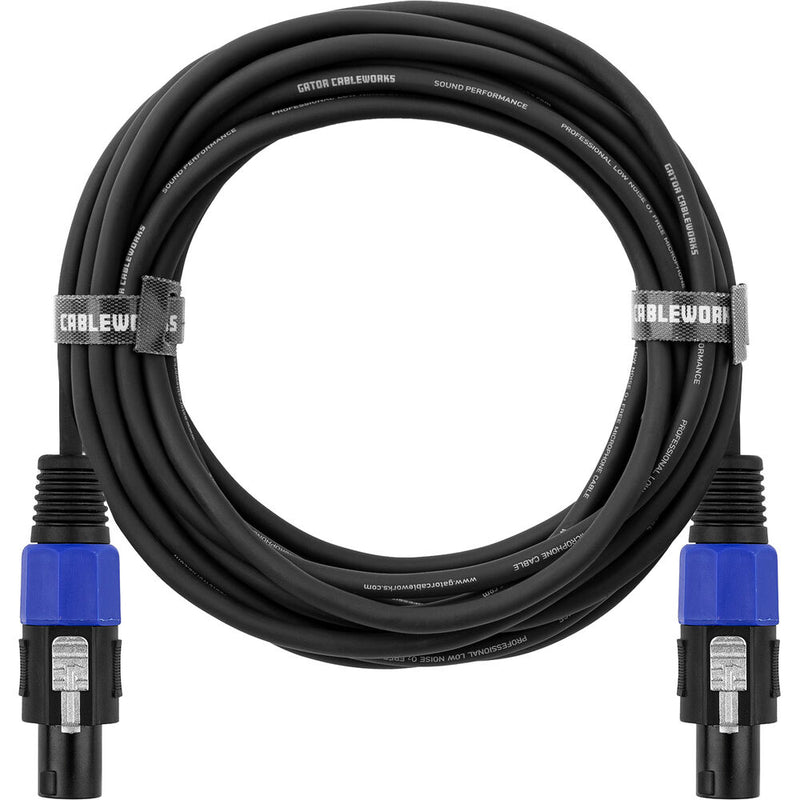Gator Backline Series Twist Lock Connector to Twist Lock Connector Speaker Cable (10')