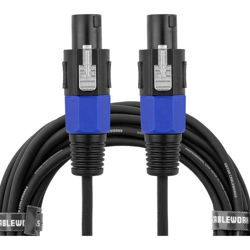 Gator Backline Series Twist Lock Connector to Twist Lock Connector Speaker Cable (10')