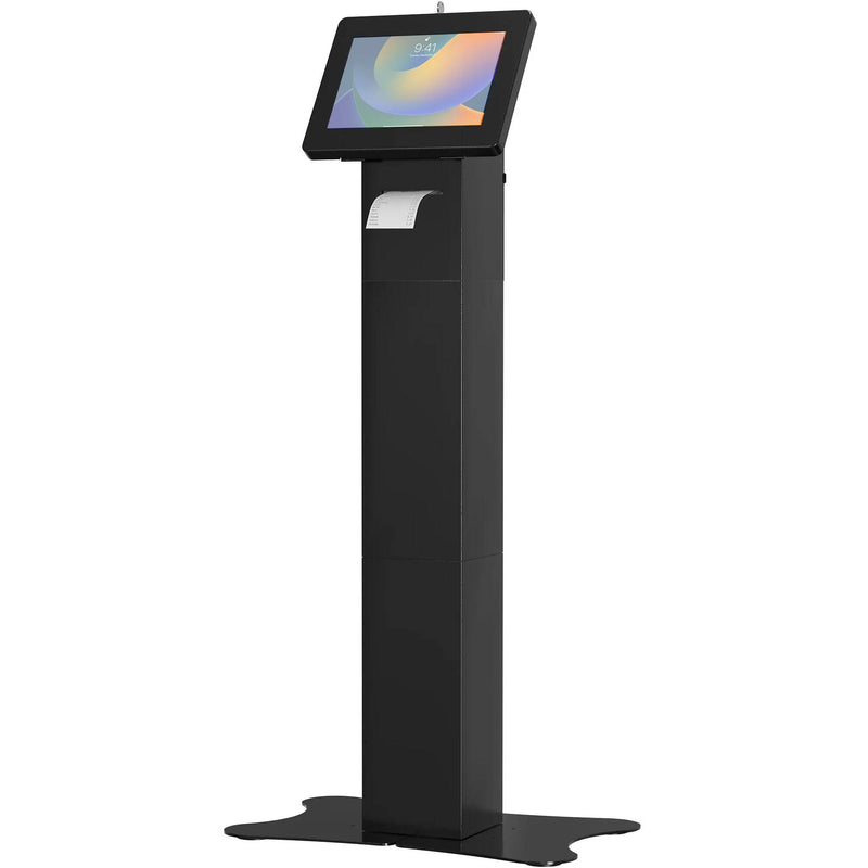 CTA Digital Premium Locking Floor Stand Kiosk with Enclosed Printer Storage & Cable Management