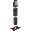 CTA Digital Premium Locking Floor Stand Kiosk with Enclosed Printer Storage & Cable Management