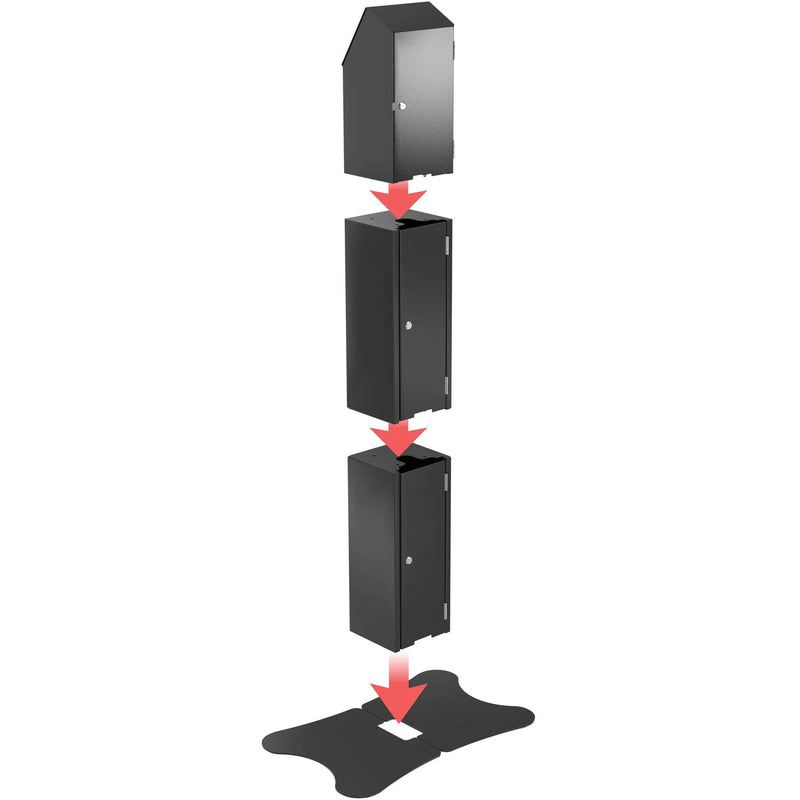 CTA Digital Premium Locking Floor Stand Kiosk with Enclosed Printer Storage & Cable Management