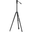 Sirui L-224F Carbon Fiber Video Tripod with KV-5 Pan/Tilt Head
