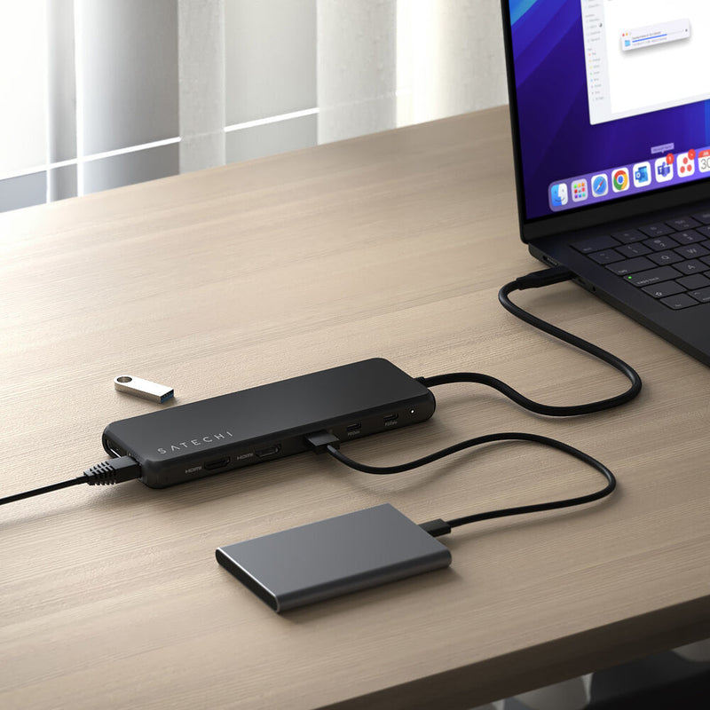 Satechi USB-C 13-in-1 Triple Display Multi-Port Adapter