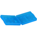 Watson Battery Case for Four AA or AAA Batteries (Blue, 3-Pack)