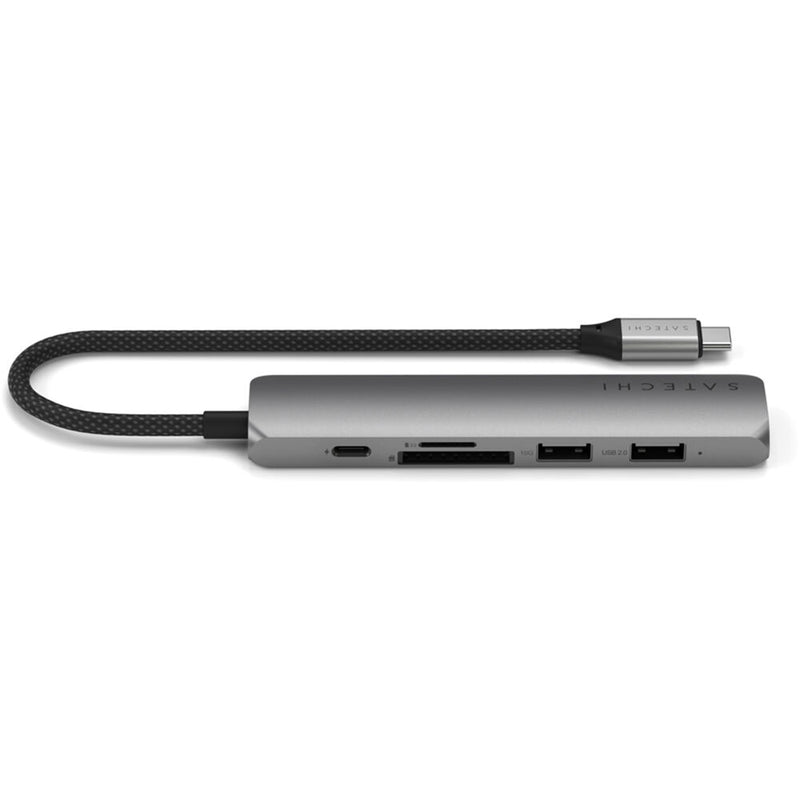 Satechi Slim USB-C 6-in-1 Multi-Port Adapter (Gray)