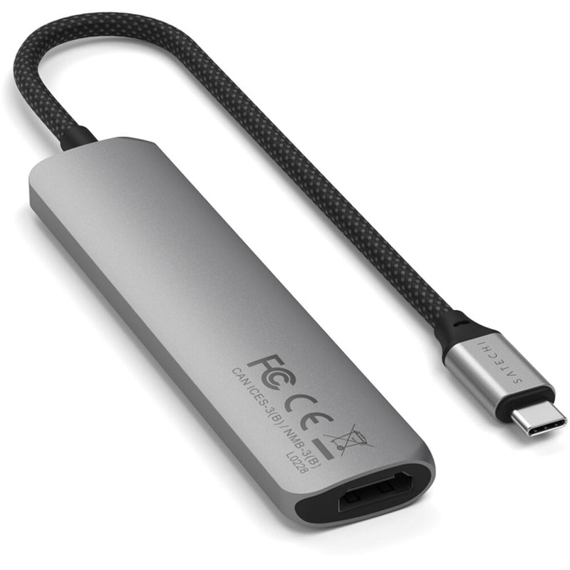 Satechi Slim USB-C 6-in-1 Multi-Port Adapter (Gray)