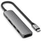 Satechi Slim USB-C 6-in-1 Multi-Port Adapter (Gray)