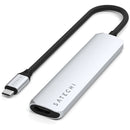 Satechi Slim USB-C 6-in-1 Multi-Port Adapter (Silver)