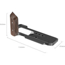 SmallRig L-Shape Mount Plate with Wooden Handle for FUJIFILM X-M5 (Black)