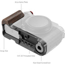 SmallRig L-Shape Mount Plate with Wooden Handle for FUJIFILM X-M5 (Black)