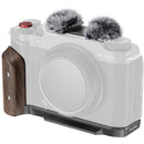 SmallRig L-Shape Mount Plate with Wooden Handle for FUJIFILM X-M5 (Black)