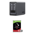 UGREEN 24TB NASync DXP2800 2-Bay NAS Enclosure Kit (2 x 12TB)