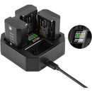 ZITAY Fast NP-F Battery Quad Charger Kit with PD Adapter