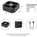 ZITAY Fast NP-F Battery Quad Charger Kit with PD Adapter