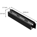 IOGEAR Horizontal Cable Management Duct (2 RU, 19")