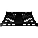 IOGEAR Heavy Duty Vented Adjustable Depth Fixed Rack Shelf (1 RU, 19.5 to 27.6")