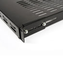 IOGEAR Heavy Duty Vented Adjustable Depth Fixed Rack Shelf (1 RU, 19.5 to 27.6")