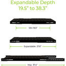 IOGEAR Heavy Duty Vented Adjustable Depth Fixed Rack Shelf (1 RU, 19.5 to 27.6")