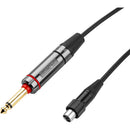 Gator HEADLINER Series Straight 1/4" to TA4F Instrument Cable with Quiet Switch Connector (3')