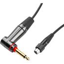 Gator HEADLINER Series Right-Angle 1/4" to TA4F Instrument Cable with Quiet Switch Connector (3')