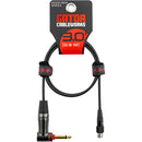 Gator HEADLINER Series Right-Angle 1/4" to TA4F Instrument Cable with Quiet Switch Connector (3')