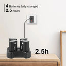 ZITAY DMW-BLK22 Fast 4-Channel Battery Charger Kit