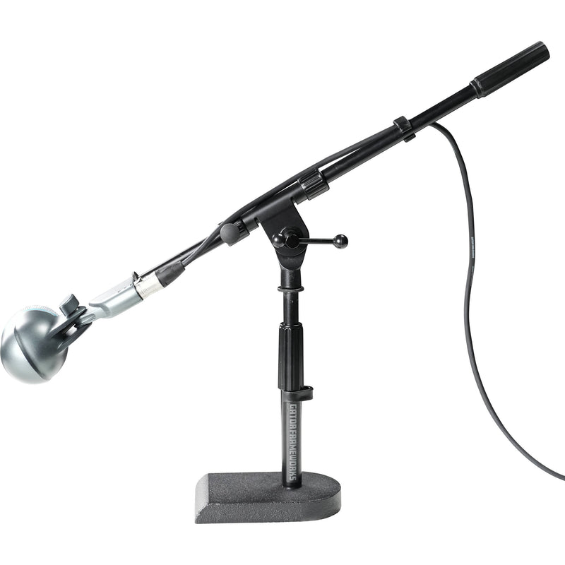 Gator Rok-It Bass Drum/Boom Combo Low Profile Mic Stand