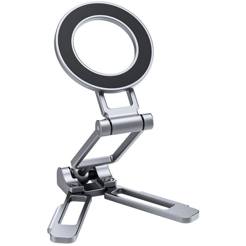 Leofoto PS-5 Magnetic Folding Phone Stand with Arca-Compatible Dovetail (Silver)