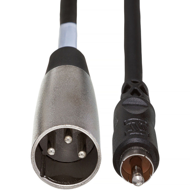 Hosa Technology RCA Male to 3-Pin XLR Male Audio Cable (Metal) - 20'