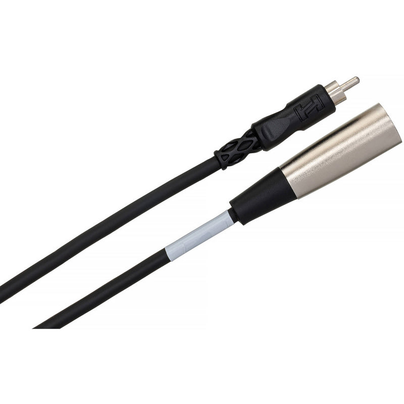 Hosa Technology RCA Male to 3-Pin XLR Male Audio Cable (Metal) - 20'