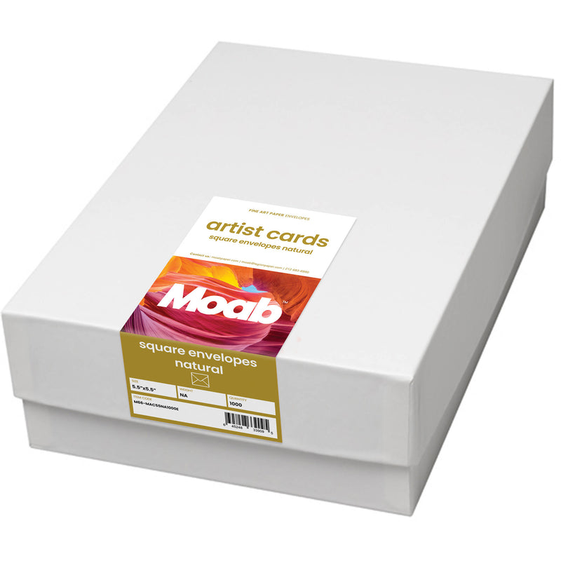 Moab Artist Cards (Natural White, 5.5 x 5.5", 1000 Envelopes)
