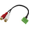 AVPro Edge 5-Pin Phoenix to 2-Channel RCA Female Audio-Extraction Cable