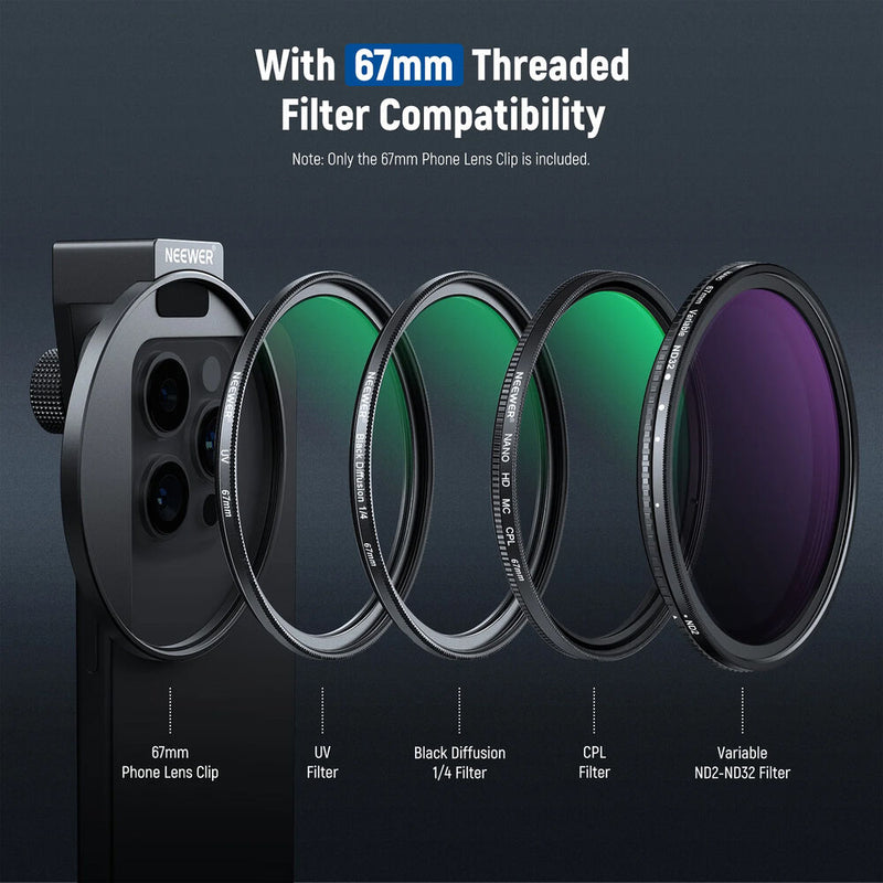 Neewer LA006 67mm Phone Filter Mount